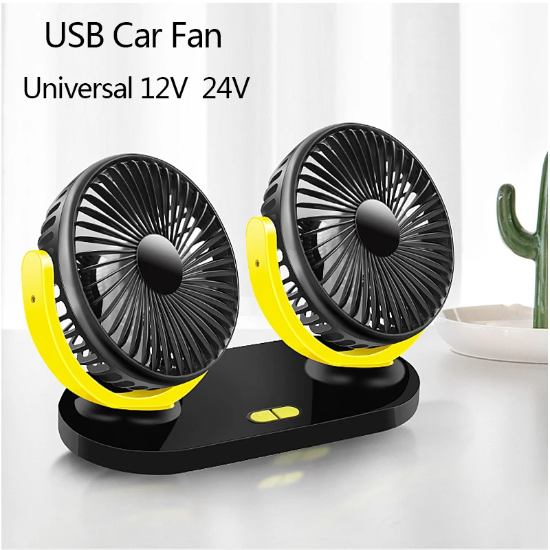 Car Fan Universal 12V 24V Mini Electric Fan Large Truck Double Head 360 Degree Shaking Head USB Fan Air Cooling Desk supplies
Car Fan Universal 12V 24V Mini Electric Fan Large Truck Double Head 360 Degree Shaking Head USB Fan Air Cooling Desk supplies