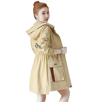 New Women Trench Coat 2019 Pocket Zipper Hooded Long Coat A-Line Casual Fashion Women Long-sleeve Female Windbreaker Outwear Top
New Women Trench Coat 2019 Pocket Zipper Hooded Long Coat A-Line Casual Fashion Women Long-sleeve Female Windbreaker Outwear Top