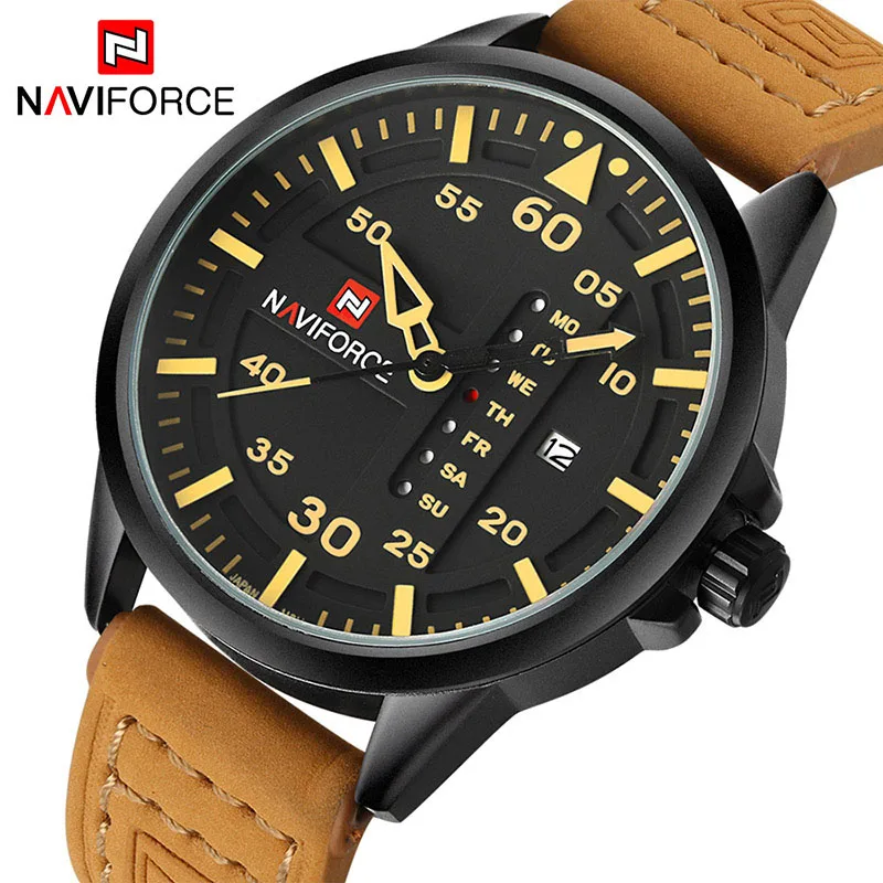 Часы наручные NAVIFORCE Мужские кварцевые роскошные брендовые армейские спортивные