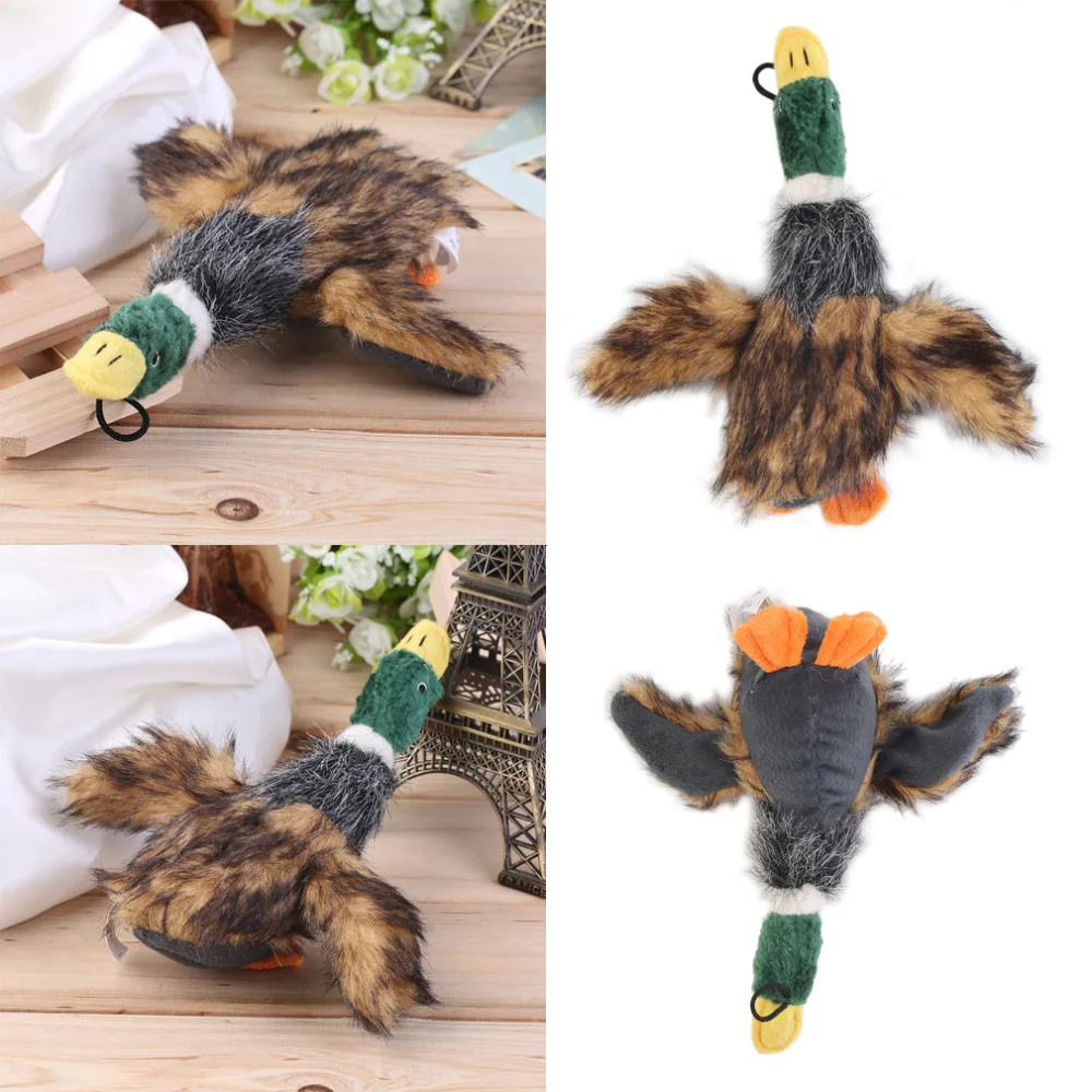 Image 2016 Classic Dog Toys Stuffed Squeaking Duck Dog Toy Plush Puppy Honking Duck for Dogs pet chew squeaker squeaky toy