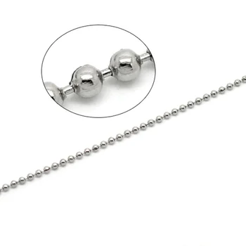 10M Silver Tone Round Ball Stainless Steel Chains For Jewelry Making Findings 2.4mm
10M Silver Tone Round Ball Stainless Steel Chains For Jewelry Making Findings 2.4mm