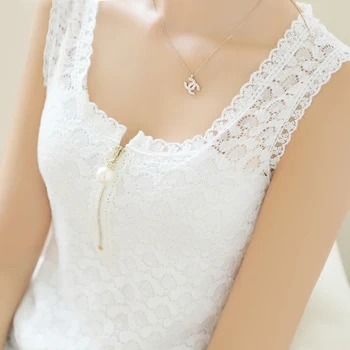 S-3XL New Women's Lace Shirt Summer Spring 2020 Fashion Pearl Lace Dobby Hollow-out Sleeveless Vest Slim Thin Tanks Tops Female
S-3XL New Women's Lace Shirt Summer Spring 2020 Fashion Pearl Lace Dobby Hollow-out Sleeveless Vest Slim Thin Tanks Tops Female