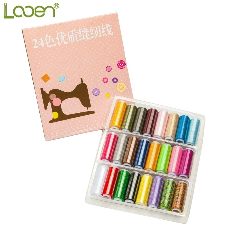 Looen Hot Selling Mixed 24pcs Sewing Thread embroidery thread Kit For Hand Sewing Or Machine Sewing thread DIY Sewing Thread
Looen Hot Selling Mixed 24pcs Sewing Thread embroidery thread Kit For Hand Sewing Or Machine Sewing thread DIY Sewing Thread