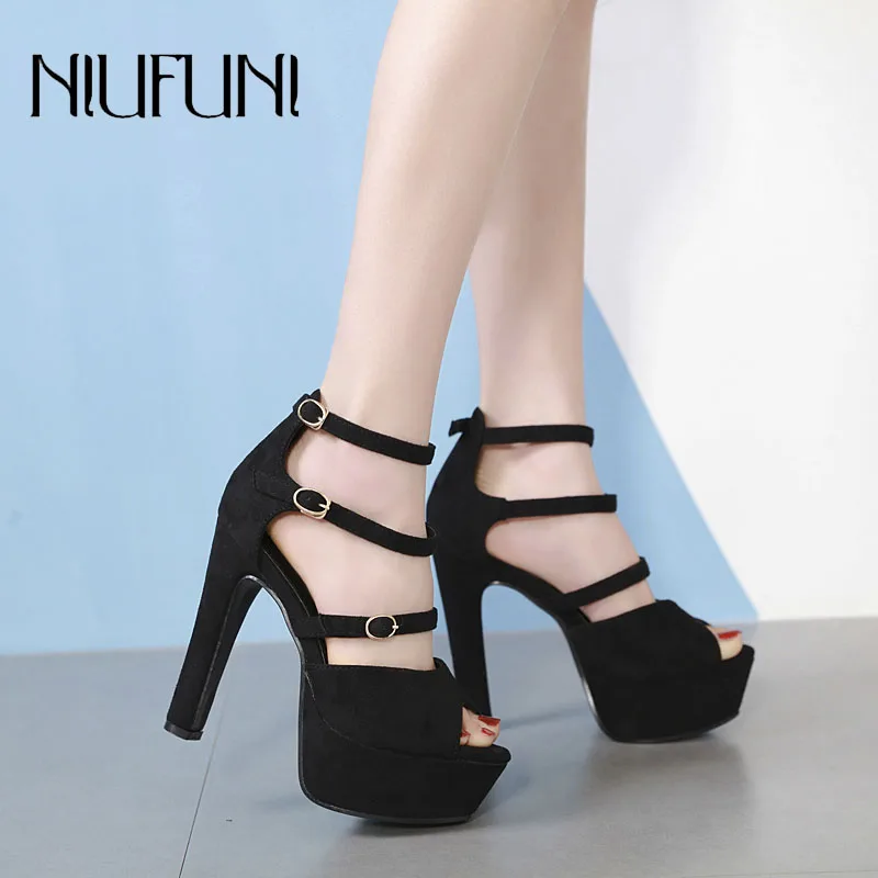 Peep Toe Black Suede Sexy Women's Sandals High Heels Ladies Waterproof Platform Thick With Shoes Banquet Wedding Shoes 2020
Peep Toe Black Suede Sexy Women's Sandals High Heels Ladies Waterproof Platform Thick With Shoes Banquet Wedding Shoes 2020