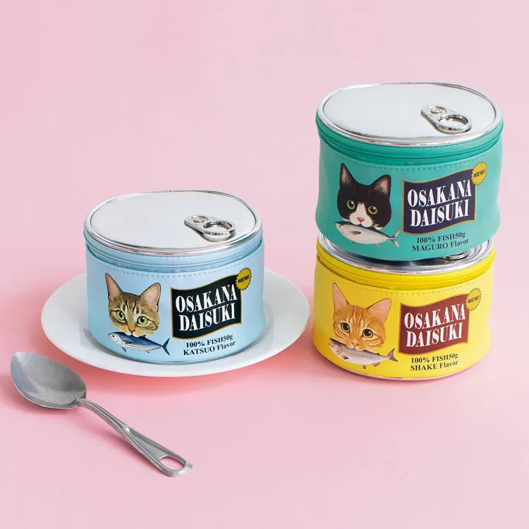 Cat food purse sandbeach makeup women fish can shape canned food bag cosmetic beautiful portable storag box 4 colors
Cat food purse sandbeach makeup women fish can shape canned food bag cosmetic beautiful portable storag box 4 colors