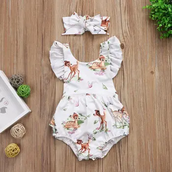 Newborn Toddler Infant Baby Girls Flying sleeve Deer Bodysuit and Handband Jumpsuit Clothes Outfits
Newborn Toddler Infant Baby Girls Flying sleeve Deer Bodysuit and Handband Jumpsuit Clothes Outfits