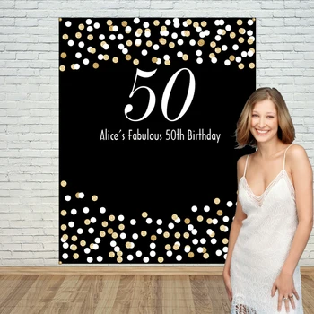Allenjoy Gold Black white fifty Adult Birthday backdrop Background photo booth party banner Invitation celebration customize
Allenjoy Gold Black white fifty Adult Birthday backdrop Background photo booth party banner Invitation celebration customize