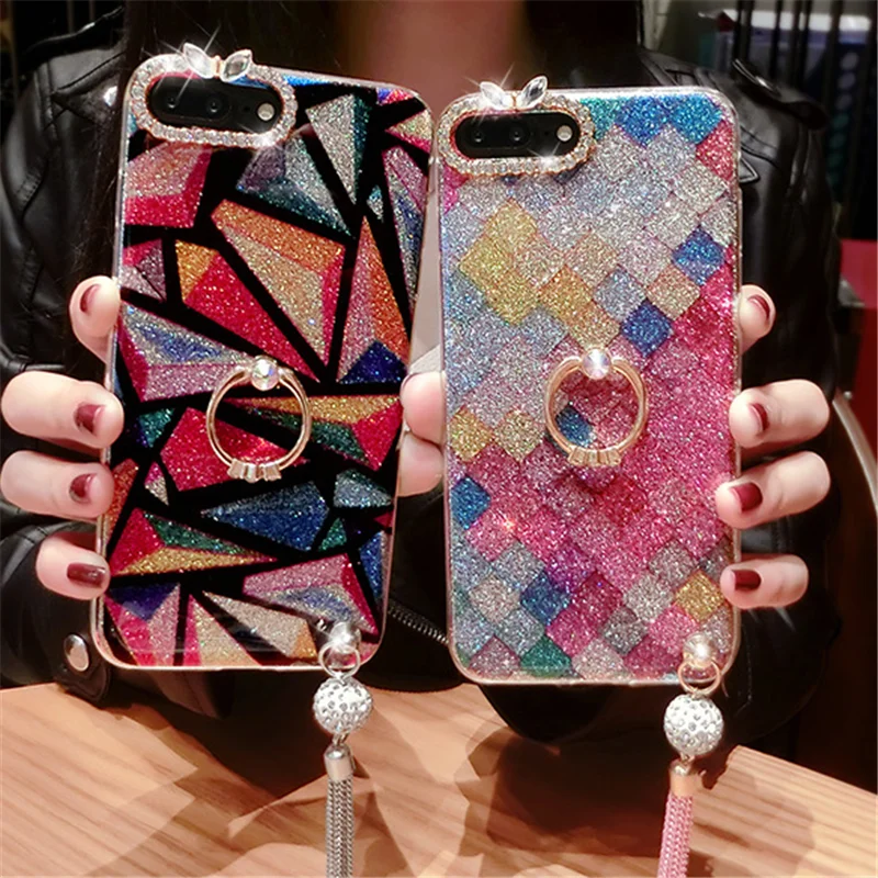 UVR Tassel Rhinestone Phone Case For iphone X 6s 7 8 PLUS Finger Ring Case Glitter Back Cover Mobile Phone Cases Fundas Carcasa#
UVR Tassel Rhinestone Phone Case For iphone X 6s 7 8 PLUS Finger Ring Case Glitter Back Cover Mobile Phone Cases Fundas Carcasa#