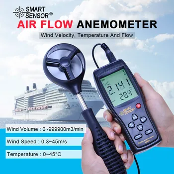 Smart Sensor AS856 0.3-45M/S digital anemometer wind speed meter hand-held Anemometer Thermometer air speed meter
Smart Sensor AS856 0.3-45M/S digital anemometer wind speed meter hand-held Anemometer Thermometer air speed meter