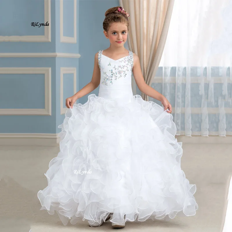 New Ball Flower Girls Dress For Weddings Lace Appliques Tulle Sleeveless Pageant Gowns Party First Communion Vestidoslx
New Ball Flower Girls Dress For Weddings Lace Appliques Tulle Sleeveless Pageant Gowns Party First Communion Vestidoslx