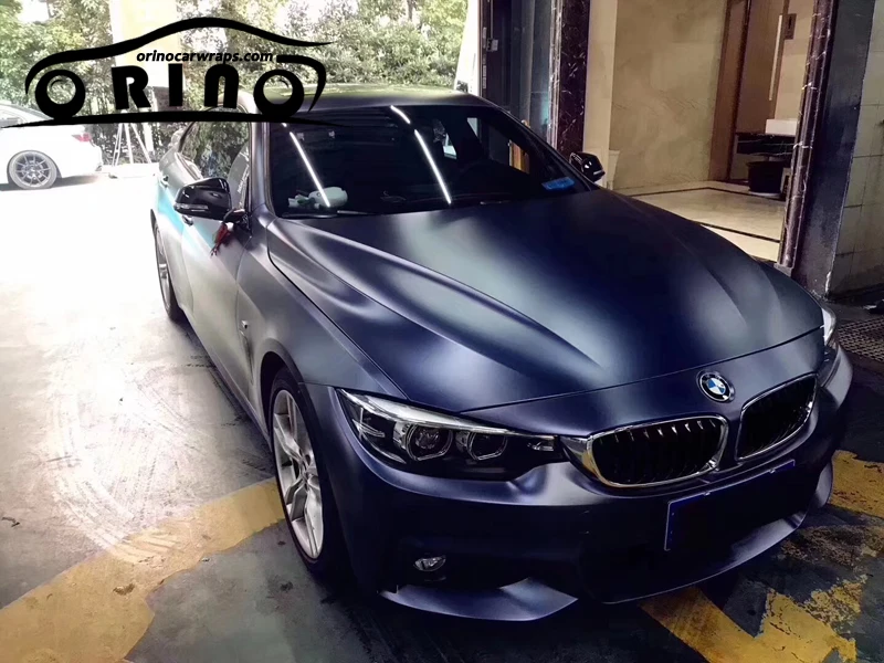 blue metallic pearl vinyl film wrap-5