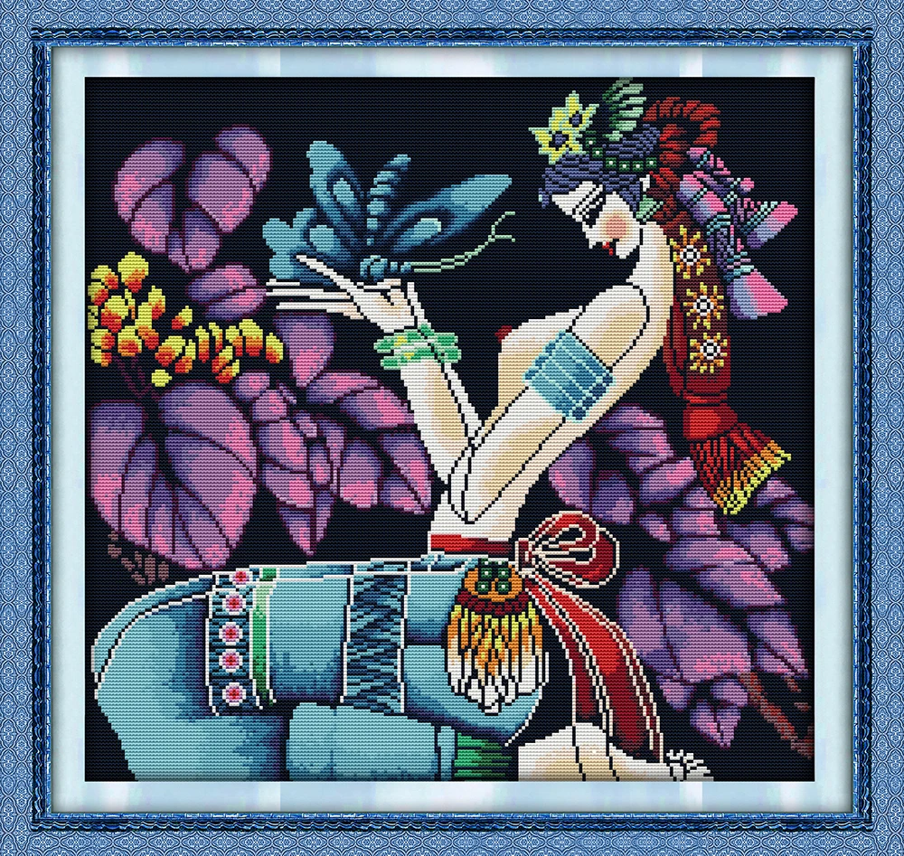 The butterfly girl cross-stitch kit aida 14ct count printed 11ct stamped fabric people stitching embroidery kt craft needlework
The butterfly girl cross-stitch kit aida 14ct count printed 11ct stamped fabric people stitching embroidery kt craft needlework