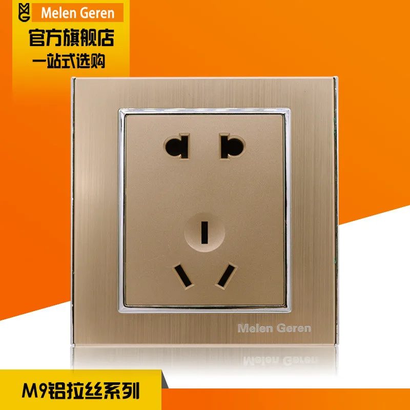 Multifunction 5 Hole Electric Wall Socket Panel Luxury Brushed Golden 10A AC Power Outlet Panel Plate Wall Charger Dock Socket
Multifunction 5 Hole Electric Wall Socket Panel Luxury Brushed Golden 10A AC Power Outlet Panel Plate Wall Charger Dock Socket