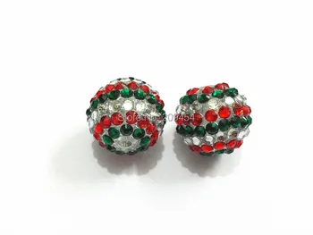 Newest !! 20mm 100pcs/lot Dark Green/Red/Clear Stripe Resin Rhinestone Ball Beads,Chunky Beads For Kids Jewelry Making
Newest !! 20mm 100pcs/lot Dark Green/Red/Clear Stripe Resin Rhinestone Ball Beads,Chunky Beads For Kids Jewelry Making