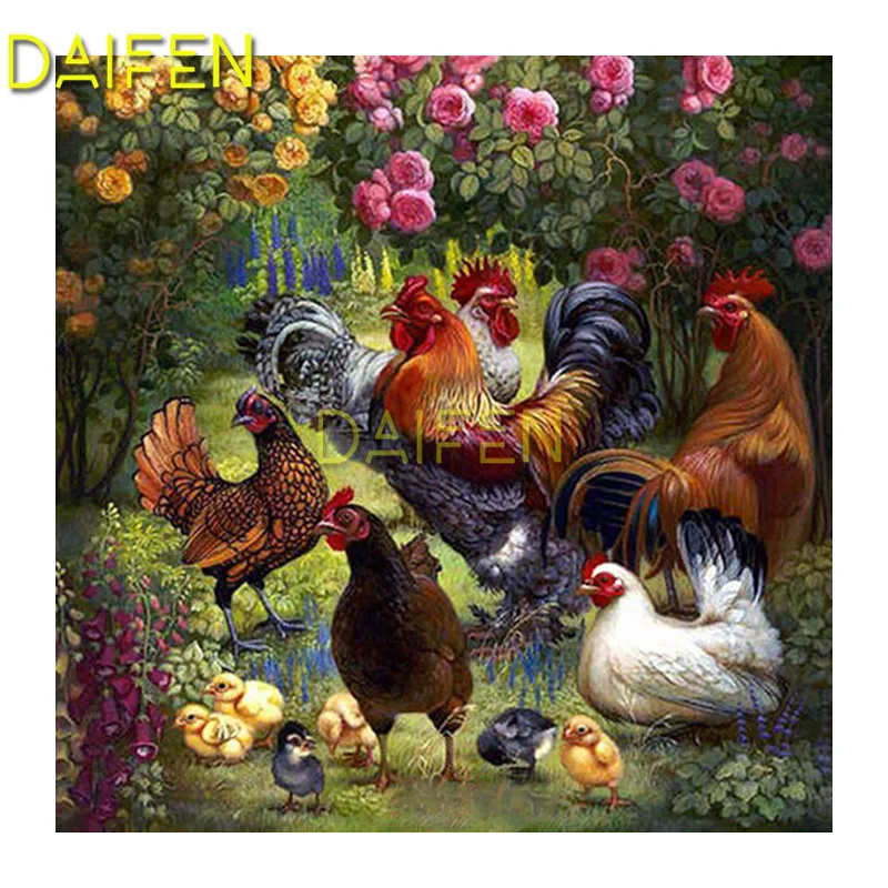 5D Rhinestones Diamond Embroidery Chicken Cock Baby 5d Diy Diamond Painting Cross Stitch Crafts Mosaic home decor_