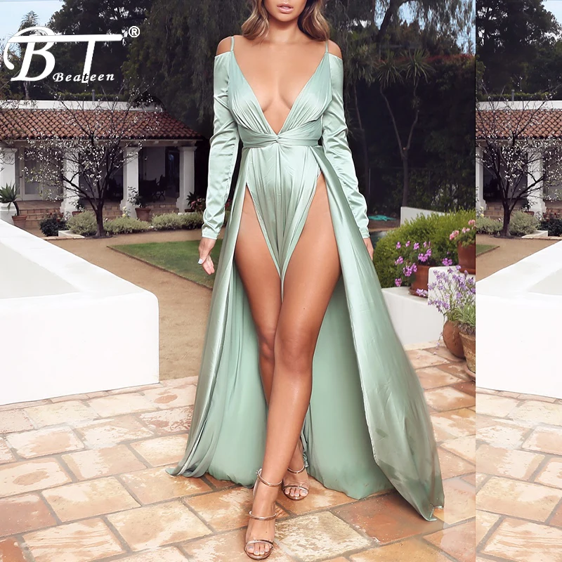 Beateen Sexy Fashion Loose Ankle-Length Long Dress Deep V Bow Backless Sexy Club Party Satin Dress Long Sleeve
Beateen Sexy Fashion Loose Ankle-Length Long Dress Deep V Bow Backless Sexy Club Party Satin Dress Long Sleeve