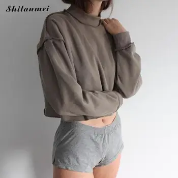 2019 Turtleneck Sweatshirts Women Harajuku Kawaii Pullovers Loose Casual Cropped Tops Slim Solid Sweatshirts Mujer Plus Size 
2019 Turtleneck Sweatshirts Women Harajuku Kawaii Pullovers Loose Casual Cropped Tops Slim Solid Sweatshirts Mujer Plus Size