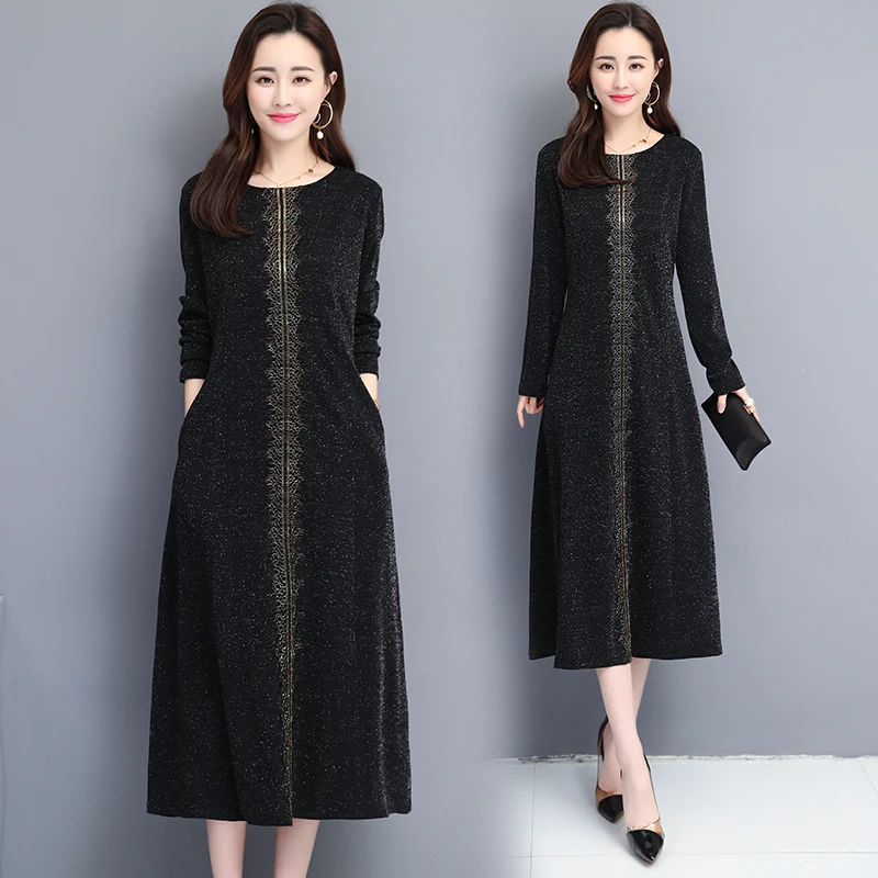 Spring Autumn New Large Size 5XL Women Dress Long Casual Elegant Fashion Slim Fit Long Sleeve O Neck Dress Vestidos Mujer
Spring Autumn New Large Size 5XL Women Dress Long Casual Elegant Fashion Slim Fit Long Sleeve O Neck Dress Vestidos Mujer