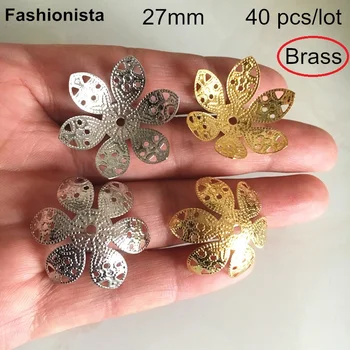 40 pcs Large Fower Filigree Bead Caps,27mm Raw Brass / Steel Color 6 Petal Filigree Flower Brass Bead Cap For Crafts DIY - HY
40 pcs Large Fower Filigree Bead Caps,27mm Raw Brass / Steel Color 6 Petal Filigree Flower Brass Bead Cap For Crafts DIY - HY