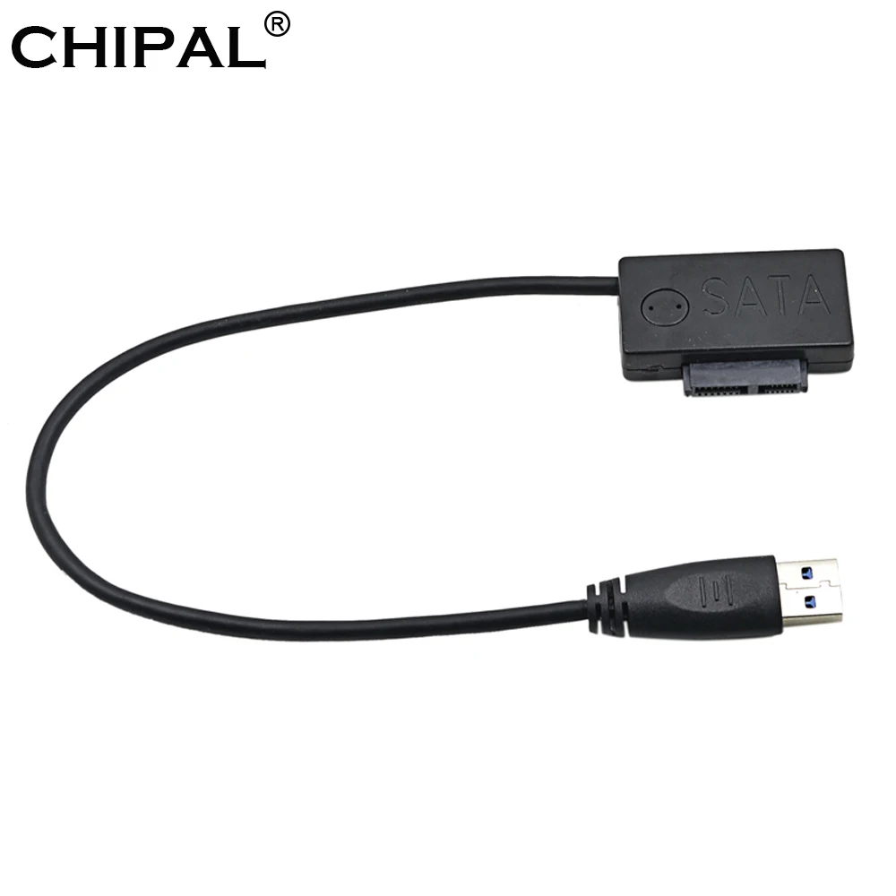 CHIPAL 5Gbps USB 3.0 to 6+7 13Pin Slim SATA Slimline Cable with LED Indicator for Laptop ODD Optical Bay for HDD Caddy Adapter
CHIPAL 5Gbps USB 3.0 to 6+7 13Pin Slim SATA Slimline Cable with LED Indicator for Laptop ODD Optical Bay for HDD Caddy Adapter
