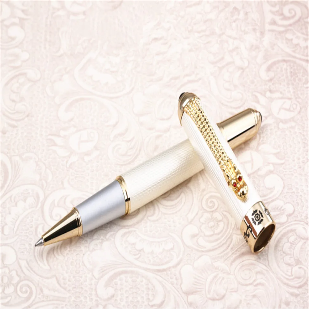 

JINHAO 1000 Pearl White Luxurious Business Medium Nib Rollerball Pen New office Business school writing pen