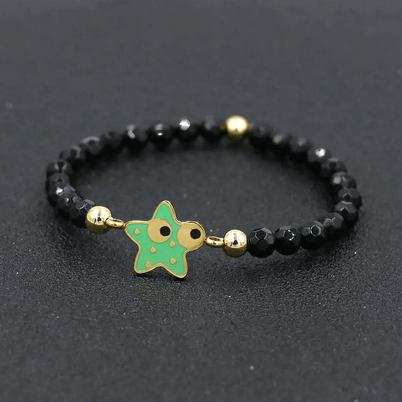 Dainty Stainless Steel Gold Color Sea Star Starfish Charm Bracelet Men Women 6mm Black Pink Stone Energy Love Couple Bracelets
Dainty Stainless Steel Gold Color Sea Star Starfish Charm Bracelet Men Women 6mm Black Pink Stone Energy Love Couple Bracelets