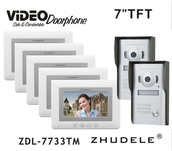 ZHUDELE Control Doorbell Intercom System 7" Video Door Phone Touch button Kits Night Vision 700TVL HD Home House Security 2V5
ZHUDELE Control Doorbell Intercom System 7" Video Door Phone Touch button Kits Night Vision 700TVL HD Home House Security 2V5
