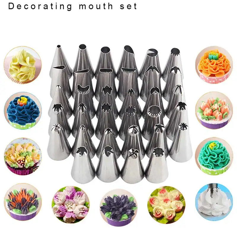 35pcs/set Stainless Steel Icing Piping Nozzles Pastry Tips Kit Small Professional Cake Flower Maker Baking Decorating Tools
35pcs/set Stainless Steel Icing Piping Nozzles Pastry Tips Kit Small Professional Cake Flower Maker Baking Decorating Tools