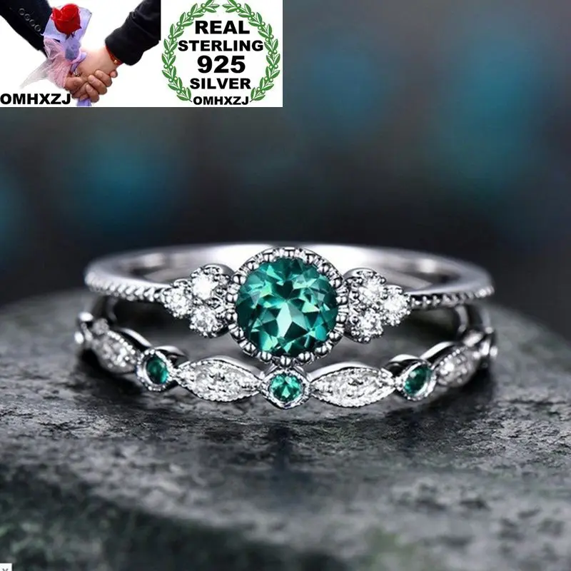 OMHXZJ Wholesale European Fashion Woman Man Party Wedding Gift Luxury White Blue AAA Zircon 925 Sterling Silver Ring Set RR121
OMHXZJ Wholesale European Fashion Woman Man Party Wedding Gift Luxury White Blue AAA Zircon 925 Sterling Silver Ring Set RR121