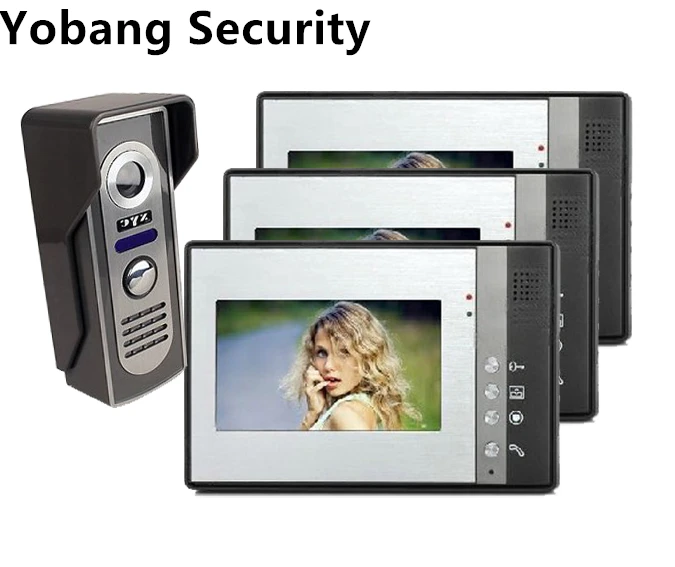 Yobang Security 7" Video Intercom Apartment Doorbell Phone System 3 Monitors 1 HD Camera for 3 monitor In Stock Wholesale
Yobang Security 7" Video Intercom Apartment Doorbell Phone System 3 Monitors 1 HD Camera for 3 monitor In Stock Wholesale