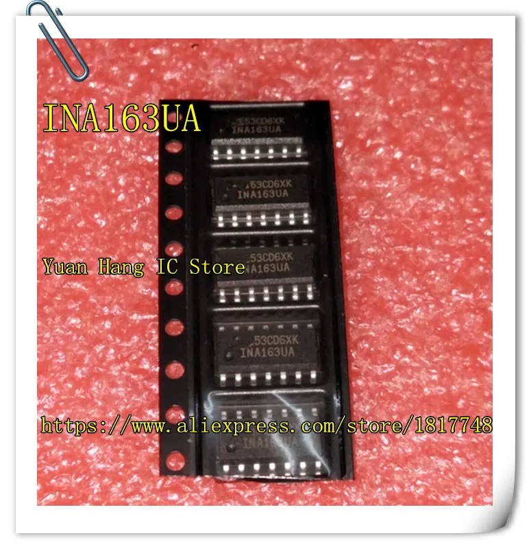 5PCS/LOT INA163UA INA163U INA163 SOP14 Instrument amplifier new original | Электроника