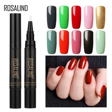 Rosalind gel unha polonês 5 ml escova de unhas caneta semi permanente lâmpadas uv embeber fora casaco superior branco híbrido unha arte gel verniz manicure(China)
