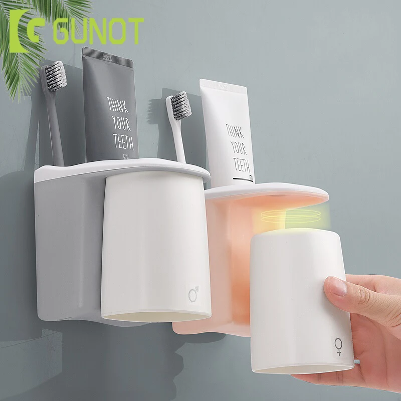 GUNOT Magnetic Adsorption Inverted Toothbrush Holder Wall Mounted Toothpaste Toothbrush Storage Rack Bathroom Accessories Sets
GUNOT Magnetic Adsorption Inverted Toothbrush Holder Wall Mounted Toothpaste Toothbrush Storage Rack Bathroom Accessories Sets