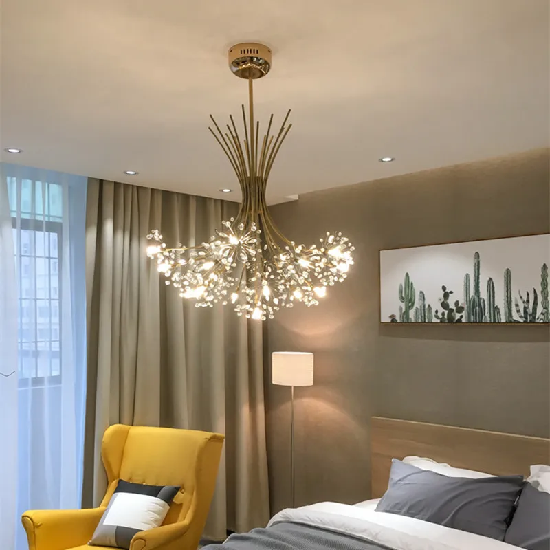 NordicArt Design Crystal Dandelion Chandelier Warm Romantic Bedroom Restaurant Living Room Cafe Decoration Light Fixtures
NordicArt Design Crystal Dandelion Chandelier Warm Romantic Bedroom Restaurant Living Room Cafe Decoration Light Fixtures