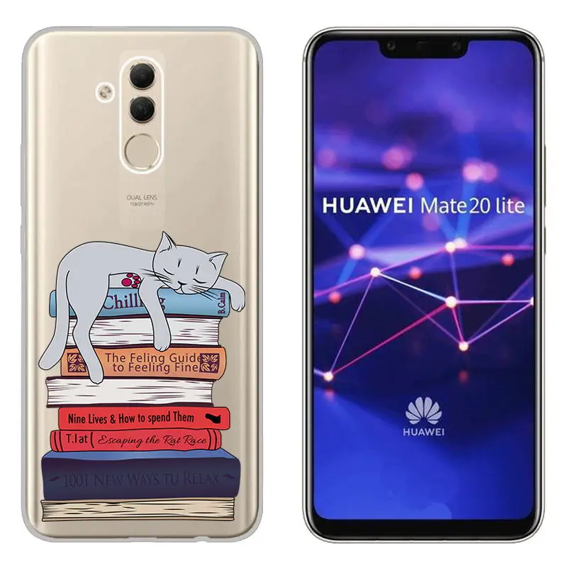 Clear Patterned Slim Soft Rubber Silicone Case Cover sFor Huawei Mate 20 Lite Ultra Thin Capa Coque For Huawei Mate 20 Lite Case (26)
