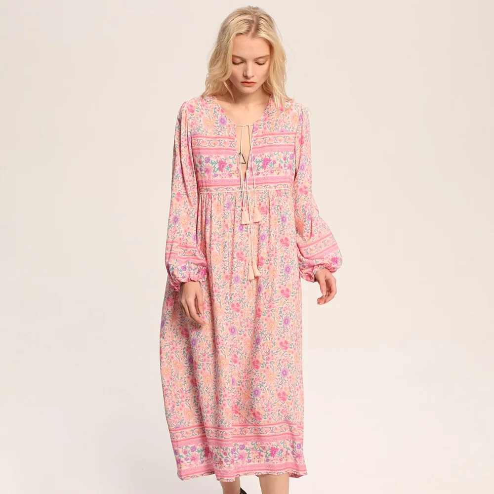 Boho Hippie With V-Neck Long Lantern Sleeve Spring Summer Dress Floral Print Short Dresses Copy Loose Casual Beach Women Dresses
Boho Hippie With V-Neck Long Lantern Sleeve Spring Summer Dress Floral Print Short Dresses Copy Loose Casual Beach Women Dresses