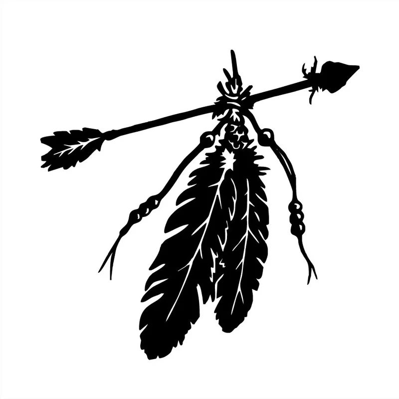 12.7*12.2CM Fashion American Native Arrow Feathers Car Sticker Cartoon Motorcycle Vinyl Decals Black/Silver C7-1613
12.7*12.2CM Fashion American Native Arrow Feathers Car Sticker Cartoon Motorcycle Vinyl Decals Black/Silver C7-1613