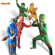 Ninjago kostium chłopcy kostiumy dla dzieci Fancy Party element ubioru kostium karnawałowy lub halloweenowy dla dzieci Ninja Cosplay superbohatera kombinezon(China)
