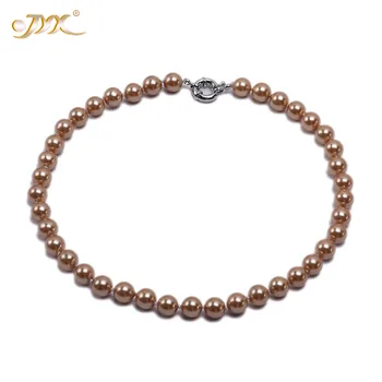 JYX 2019 charming necklace light coffee 10mm Seashell Pearl Round Beads Necklace high quality 16.5" elegant jewelry for women
JYX 2019 charming necklace light coffee 10mm Seashell Pearl Round Beads Necklace high quality 16.5" elegant jewelry for women