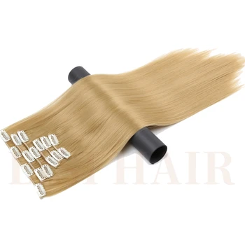 LISI HAIR Six Piece 56Cm 24 Inch Long Synthetic Hair 16 Clips Synthetic Fake False Hairpiece Clip In Hair Extension
LISI HAIR Six Piece 56Cm 24 Inch Long Synthetic Hair 16 Clips Synthetic Fake False Hairpiece Clip In Hair Extension
