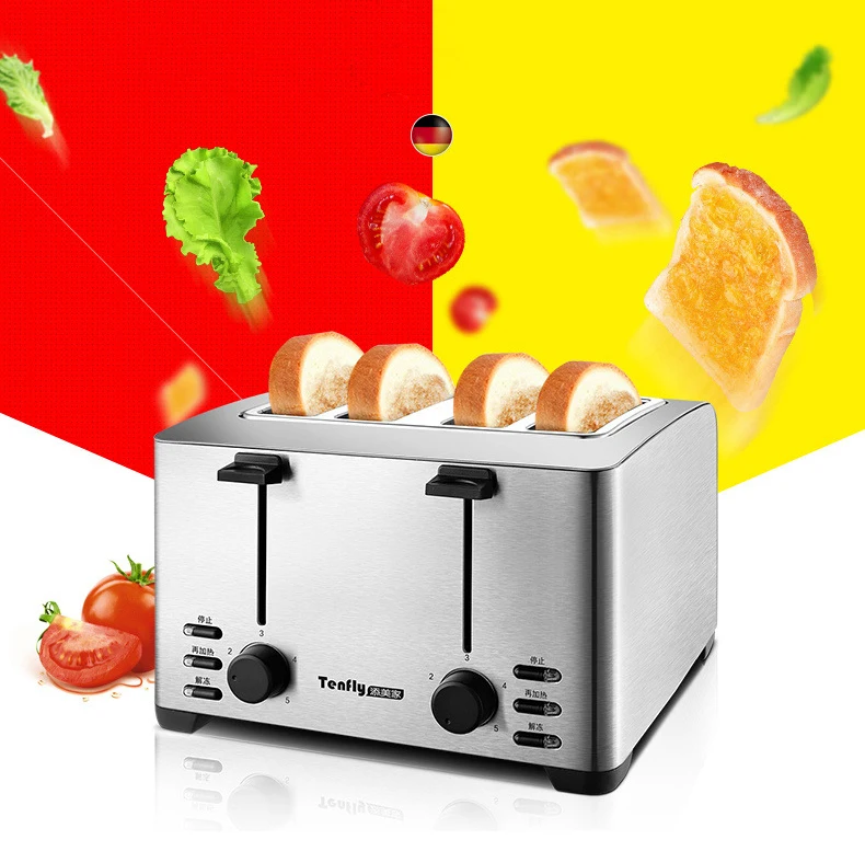 Toaster Oven Toaster Stainless Steel 4 Piece Spit Driver Household Commercial Breakfast Machine WD-201
Toaster Oven Toaster Stainless Steel 4 Piece Spit Driver Household Commercial Breakfast Machine WD-201