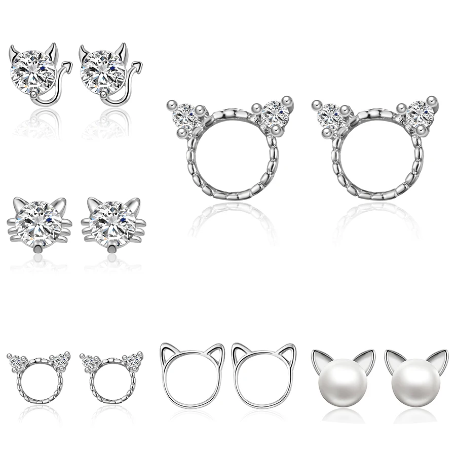 Rinhoo Cute Kitten Animal Stud Earrings Fashion Jewelry Gifts Women Girls Daily Sweet Cat Ear Design Minimalist Trendy Earring
Rinhoo Cute Kitten Animal Stud Earrings Fashion Jewelry Gifts Women Girls Daily Sweet Cat Ear Design Minimalist Trendy Earring
