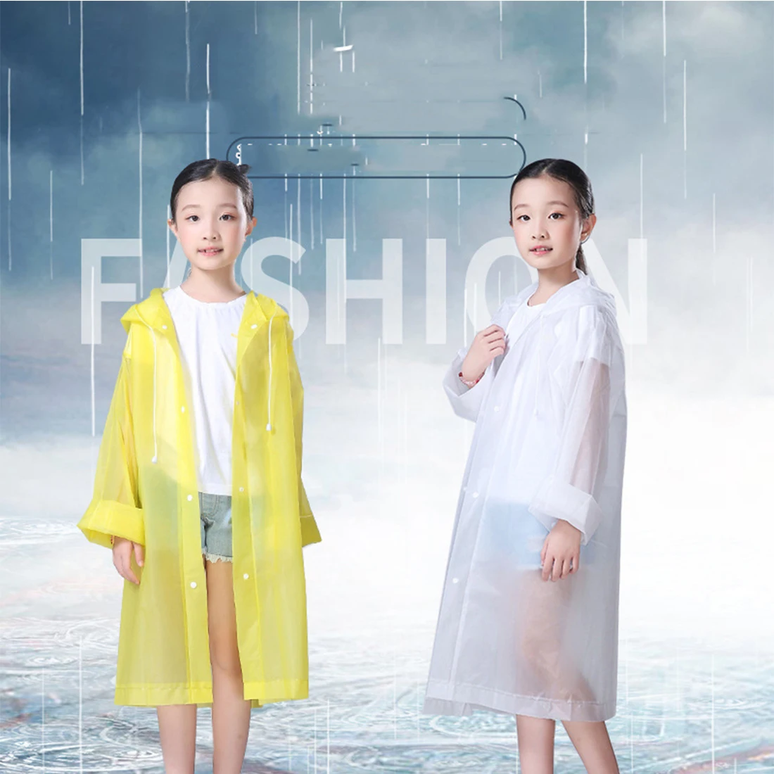 Fashion Children Raincoat Student Rainwear Kids Poncho Translucent Non-disposable Rain Gear Jelly Glue EVA Material Camp Tourism
Fashion Children Raincoat Student Rainwear Kids Poncho Translucent Non-disposable Rain Gear Jelly Glue EVA Material Camp Tourism