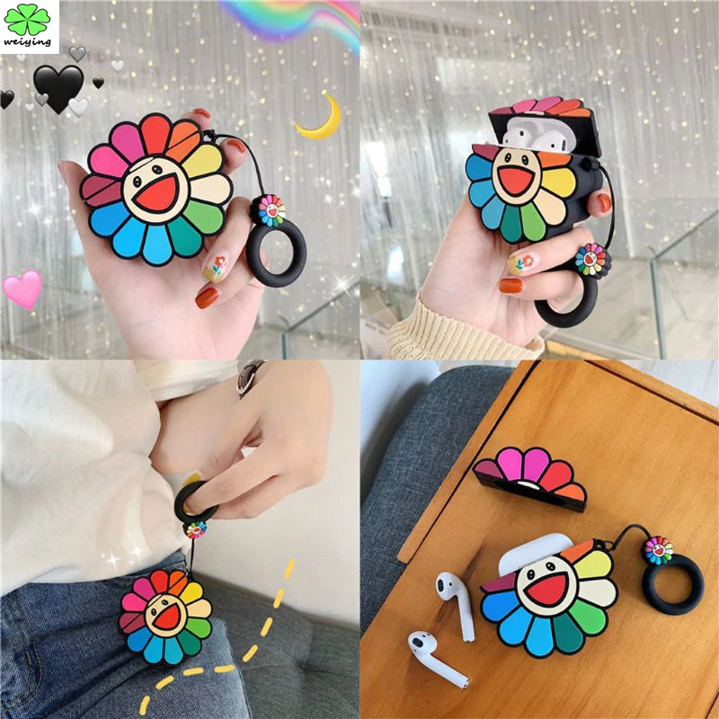 Fashion Cute Colorful Flowers Soft Silicone Protective Cover Shockproof Case Skin With Lanyard for Airpods 1/2 Charging Box
Fashion Cute Colorful Flowers Soft Silicone Protective Cover Shockproof Case Skin With Lanyard for Airpods 1/2 Charging Box