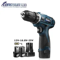 Longyun Rechargeable Lithium Battery cordless Electric Drill bit 12V 16.8V 25V Electric Screwdriver Torque screw gun power tools image