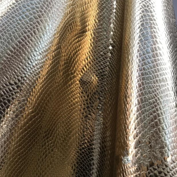 Golden fluorescent crocodile pattern metal mirror PU leather fabric sofa handbag waterproof gloves diy textiles fabric,A512
Golden fluorescent crocodile pattern metal mirror PU leather fabric sofa handbag waterproof gloves diy textiles fabric,A512