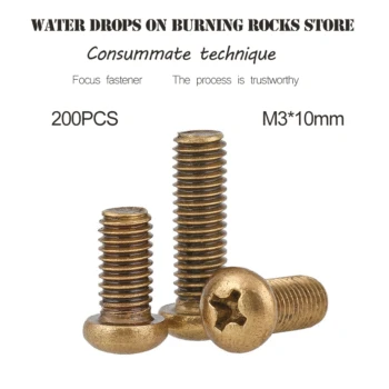 Free shipping GB/T818 200Pcs M3*10mm Round head screws brass Copper screws pan head screws copper PM screws Hot Products
Free shipping GB/T818 200Pcs M3*10mm Round head screws brass Copper screws pan head screws copper PM screws Hot Products