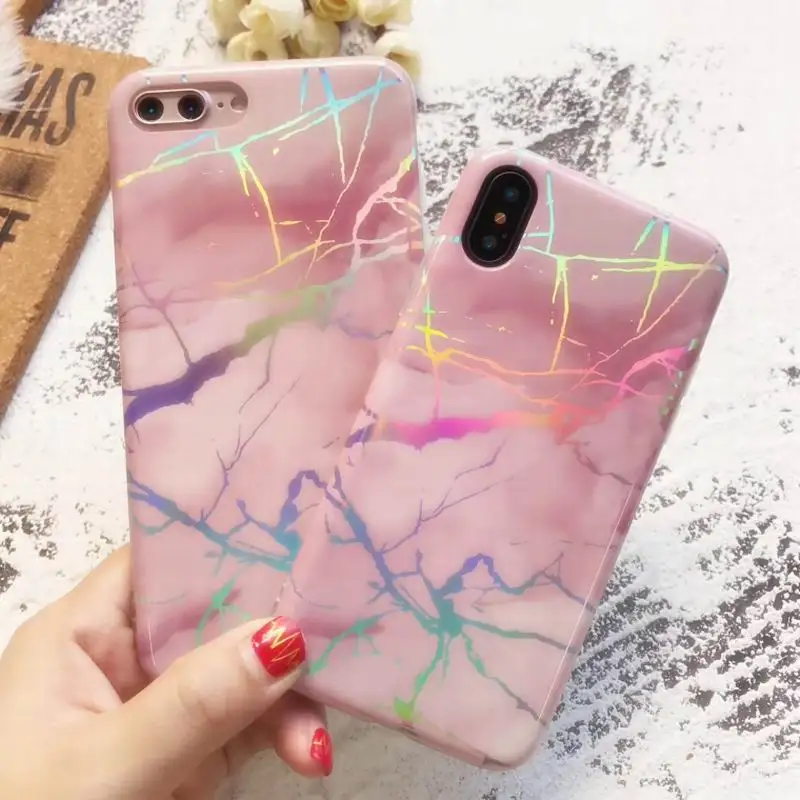 

IMD Marble Lines Glossy Gold Case For iphone X 10 7 6 6S 7 8 Plus Texture Shiny Soft TPU Cover For iPhone XS XR XS MAX 7 8 Plus