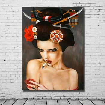 Wholesale Handpainted Oil Painting on Canvas Smoking Red lip Nude painting Reproduction Brian wall art picture for home decor
Wholesale Handpainted Oil Painting on Canvas Smoking Red lip Nude painting Reproduction Brian wall art picture for home decor