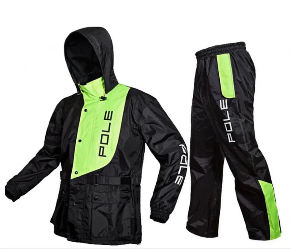 Fashion Motorcycle rain coat jacket + pants Outdoor Sports Fishing Waterproof suits Raincoat Suit Raincoats
Fashion Motorcycle rain coat jacket + pants Outdoor Sports Fishing Waterproof suits Raincoat Suit Raincoats